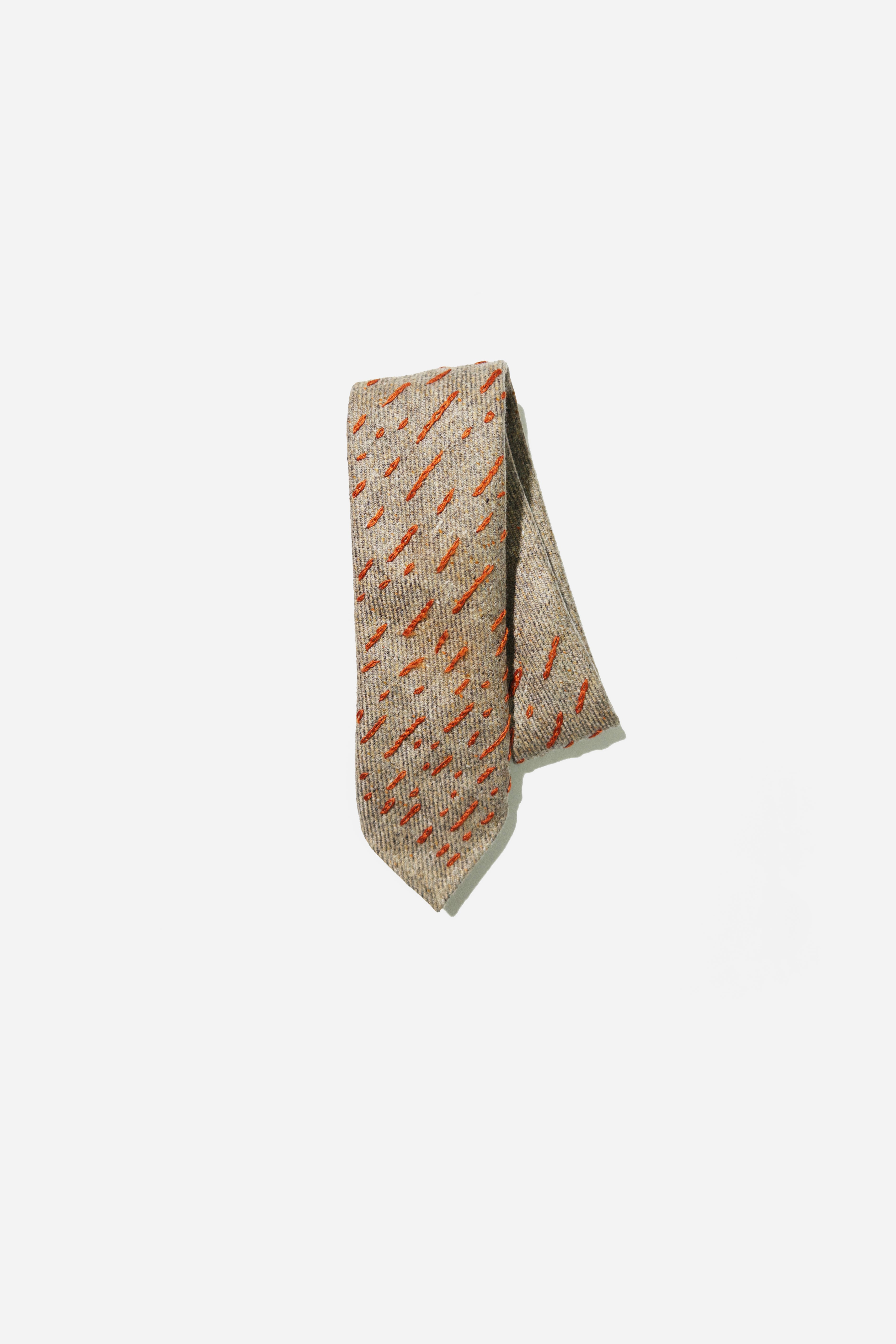 EMBROIDERED CASHMERE TIE