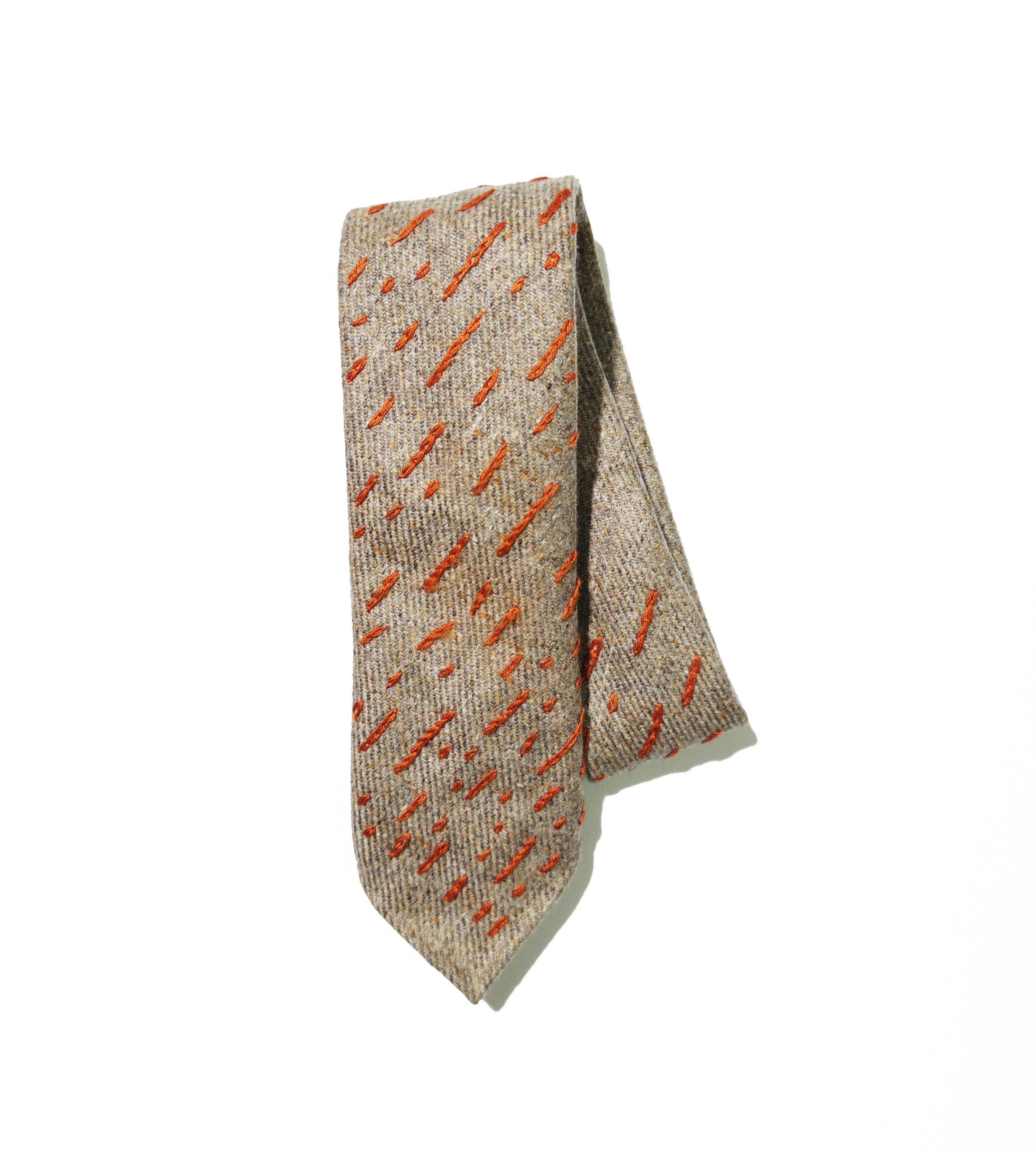 EMBROIDERED CASHMERE TIE