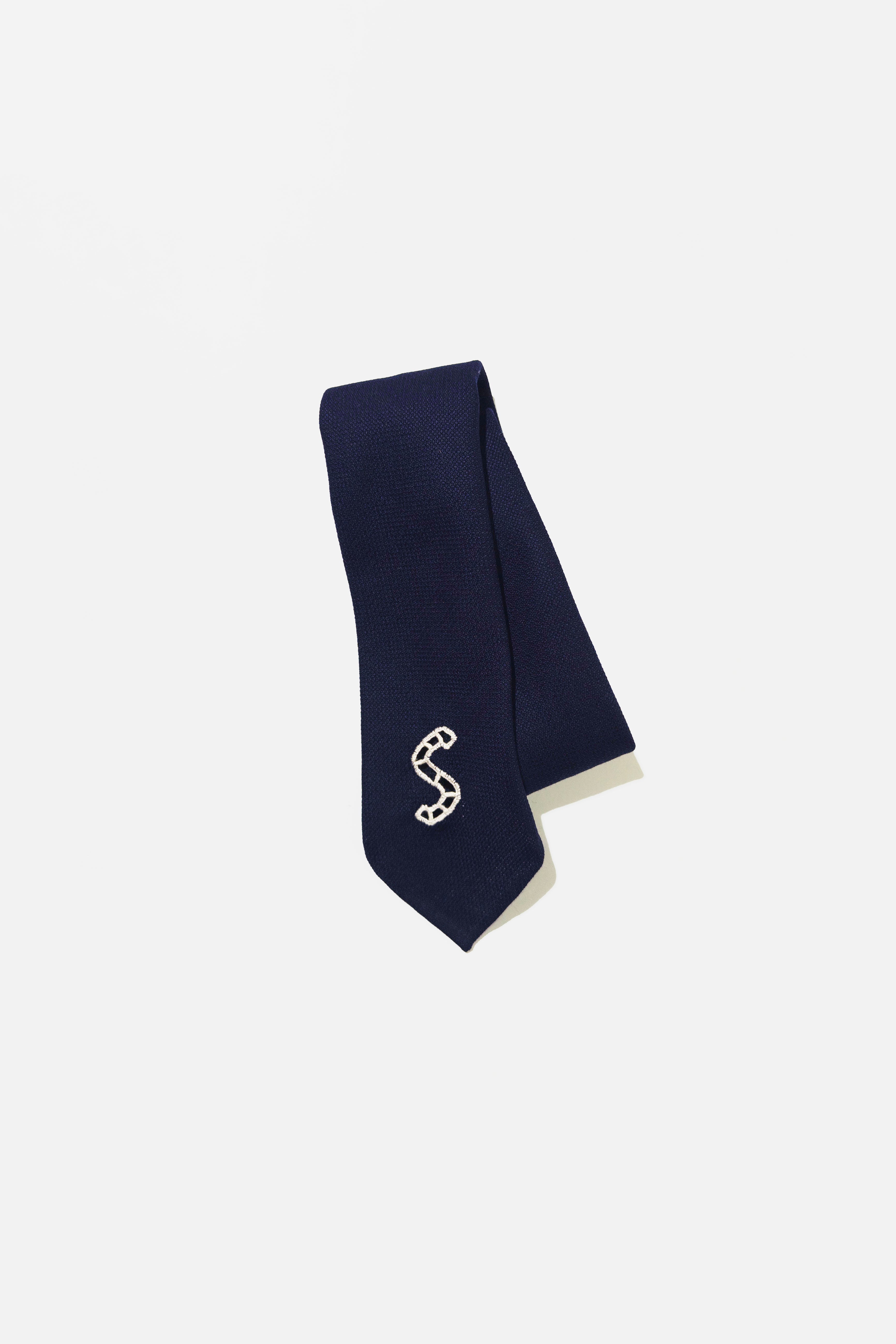 EMBROIDERED WOOL TIE