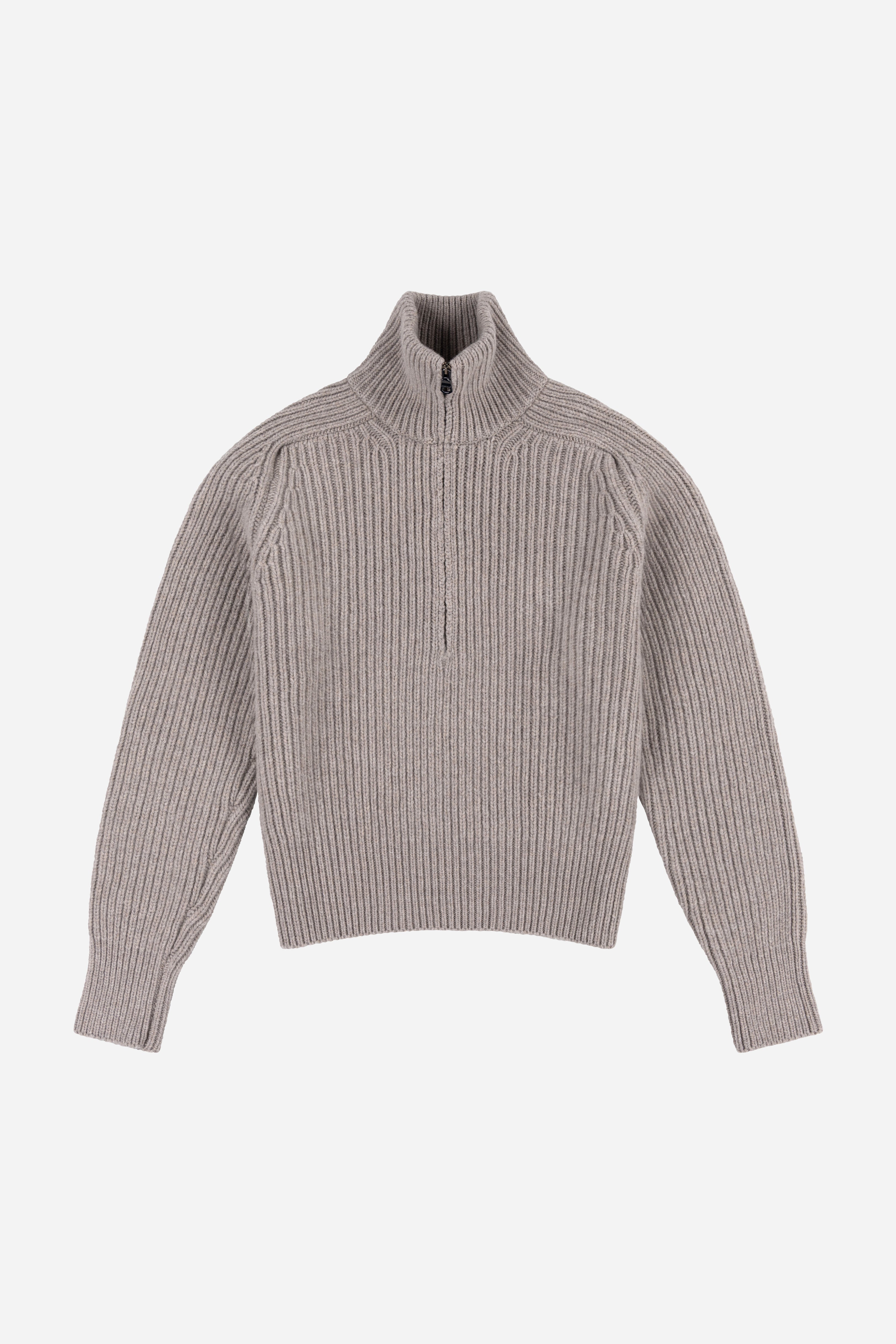 Lambswool Half Zip Jacket